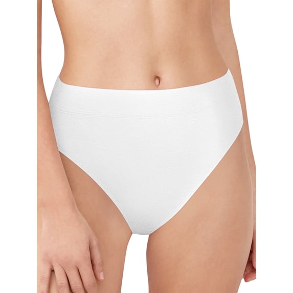 Bali Incredibly Soft Hi-Cut Panty White 8 Women's