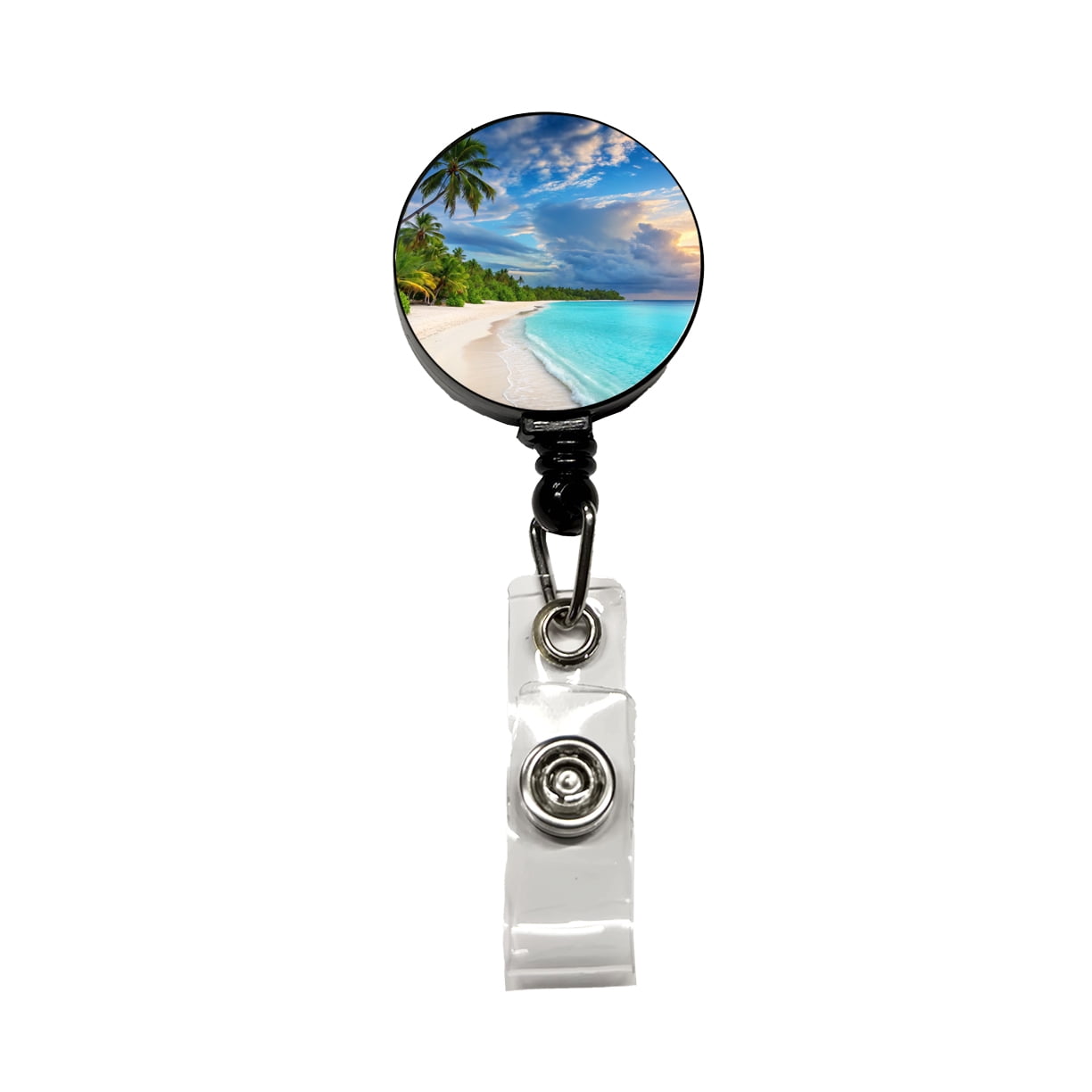 Bali Indonesia Beach Ocean Palm Trees Retractable Reel ID Badge Key ...