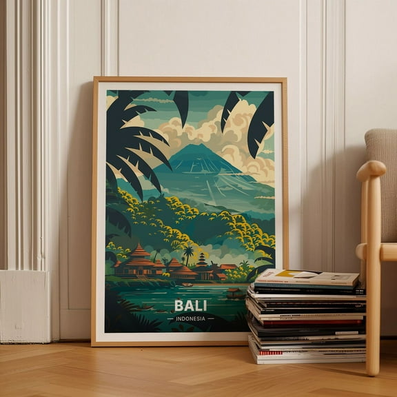Bali Indonesia Travel Poster, Exotic Destination Wall Art, Unique Travel Gift Idea, Home Decor, Office Decoration, C20-1698 Wall Art, Modern Wall Decor, 8x12 UNFRAMED