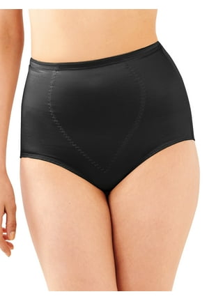 Bali Lace Panel Shaping Brief, 2-Pack 2 Black 2XL Women's