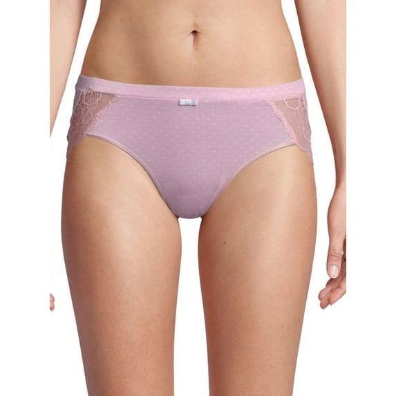Bali Lace Desire® Cotton Hipster Panty Pink Bouquet 9 Women's