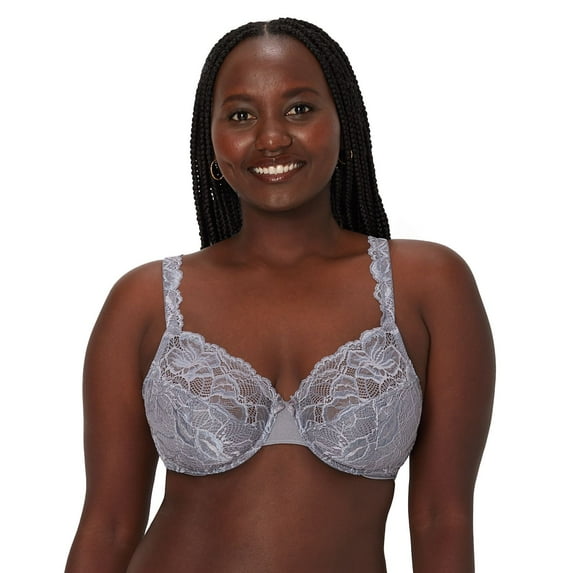 Bali Lace Desire Full-Figure Underwire Bra DF6543 Color: Shale Tile Size: 38 DD