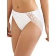 thumbnail image 1 of Bali Lace Desire® Microfiber Hi-Cut Brief White w/White 9 Women's, 1 of 2
