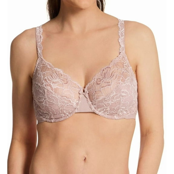 Women's Bali 6543 Lace Desire Lightly Lined Underwire Bra (Evening Blush 40C)