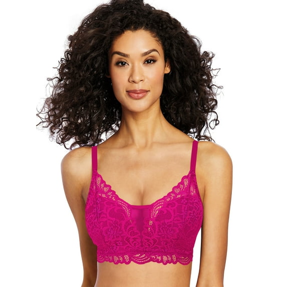 Bali Lace Desire Wirefree Bra Peony Pink Parade 2XL Women's