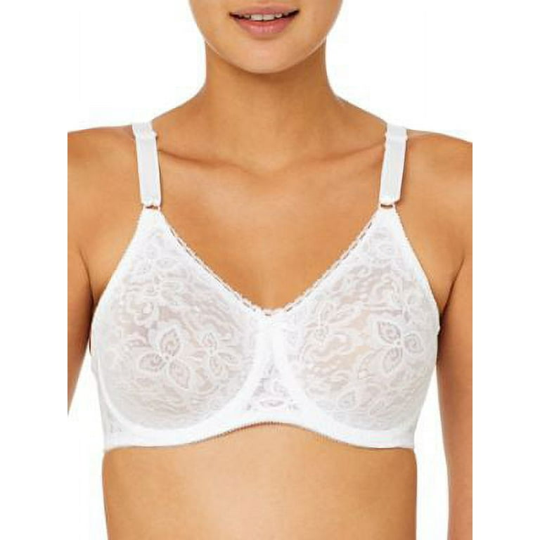 Bali Lace n Smooth and reg Underwire Bra 3432 - White - 34C