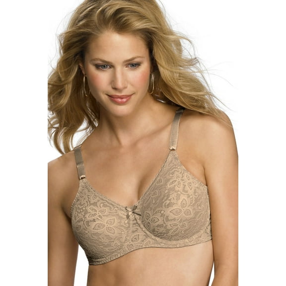 Women's Bali 3432 Lace 'N Smooth Seamless Cup Underwire Bra (Nude 36D)