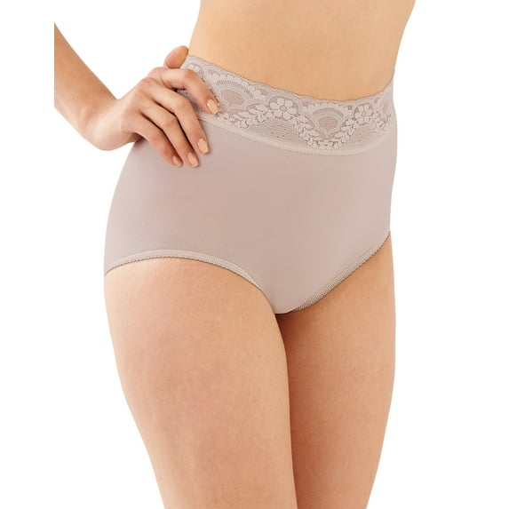 Bali Lacy Skimp Skamp Brief Panty Rosewood 5 Women's