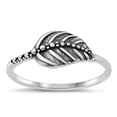 thumbnail image 1 of Bali Leaf Ring .925 Sterling Silver Oxidized Nature Band Jewelry Female Male Unisex Size 10, 1 of 4