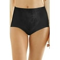 thumbnail image 1 of Women's Bali X372 Lace Tummy Panel Shaping Brief Panty - 2 Pack (Black/Black XL), 1 of 6