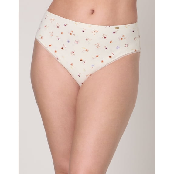 Bali Lux Cotton Essentials Hi-Cut Underwear, Cool Comfort Blend Ps Poppy Print 7 Women's