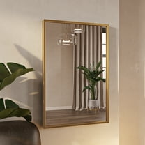 Bali Modern Rectangle Wall Mirror - 30" Gold