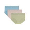 thumbnail image 1 of Bali Modern Seamless Lace Trim Brief Underwear, 3-Pack Cornflteal/Gloss/Lght Lily Grn 6 Women's, 1 of 2