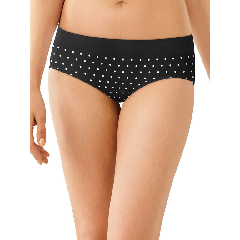 Bali One Smooth U All-Around Smoothing Hipster Panty Black and White Dot 9  Women's