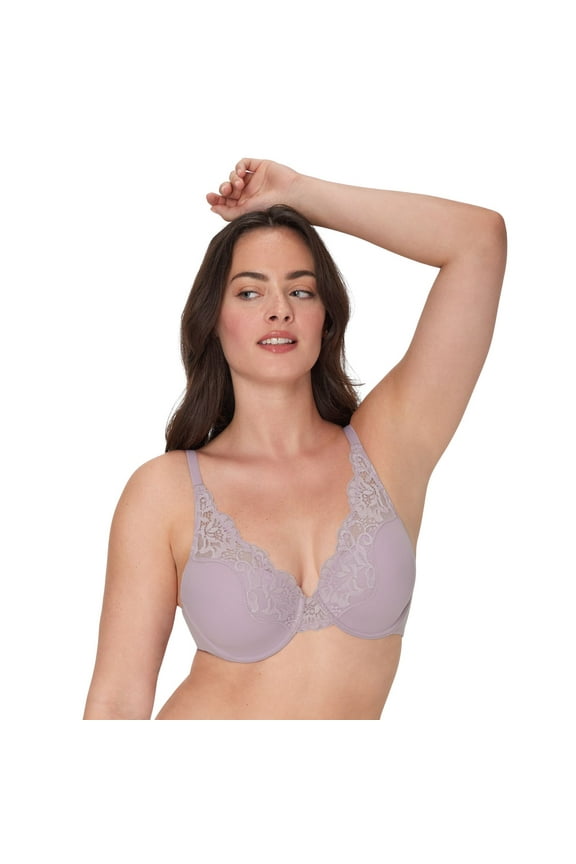 ® One Smooth U® Comfort Stretch Lace Underwire Bra DF0084 Color: Purple Mauve Size: 38 DD