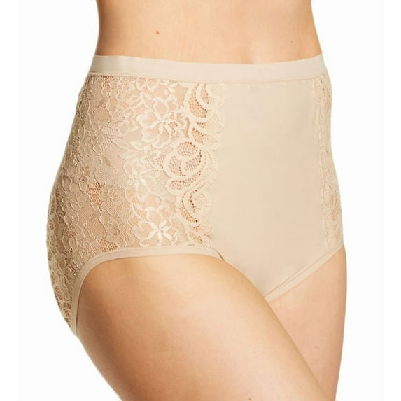 Bali One Smooth U® Tummy Smoothing Lace Accents Brief Nude 6 Women's