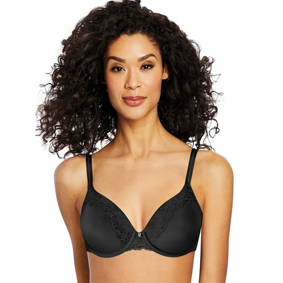 Bali® One Smooth U® Ultra Light Lace with Lift Underwire Black 38DDD Women's