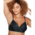 thumbnail image 1 of Bali One Smooth U® Ultra Light Spacer Underwire Bra with Open Neckline Black 38B Women's, 1 of 2