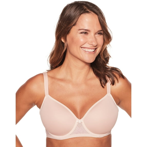 Bali One Smooth U® Ultra Light Spacer Underwire Bra with Open Neckline Sandshell/Gloss 38C Women's