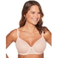 thumbnail image 1 of Bali One Smooth U® Ultra Light Spacer Underwire Bra with Open Neckline Sandshell/Gloss 40C Women's, 1 of 2