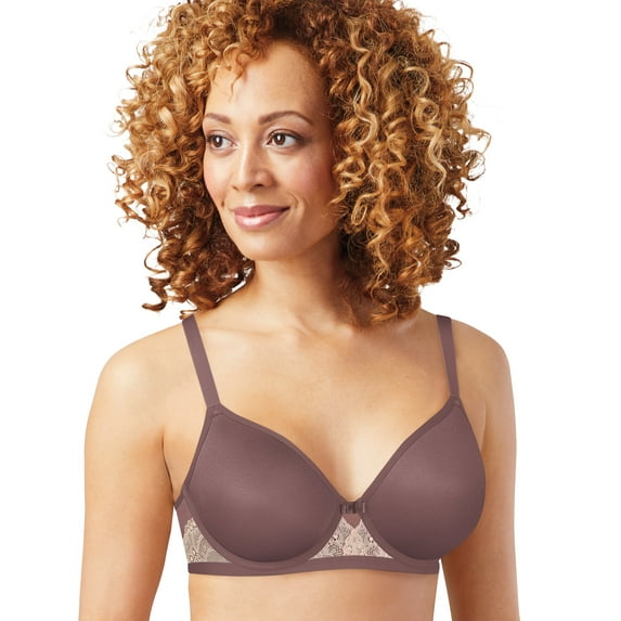 Bali One Smooth U® Ultra Light Spacer Underwire Bra with Open Neckline Spicy Bronze/Sandshell 40C Women's