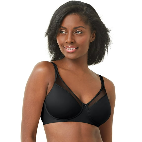 Bali One Smooth U Ultra Light Wirefree Bra Black 38D Women's