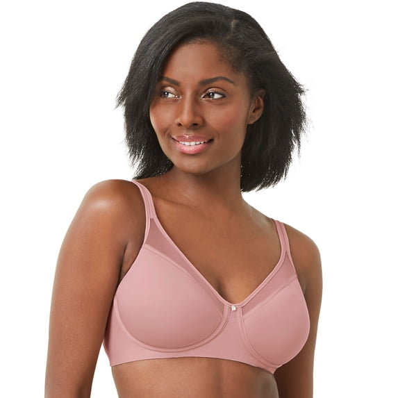Women's Bali DF3440 One Smooth U Ultra Lite Spacer WirefreeT-Shirt Bra (Misted Rose 42DD)