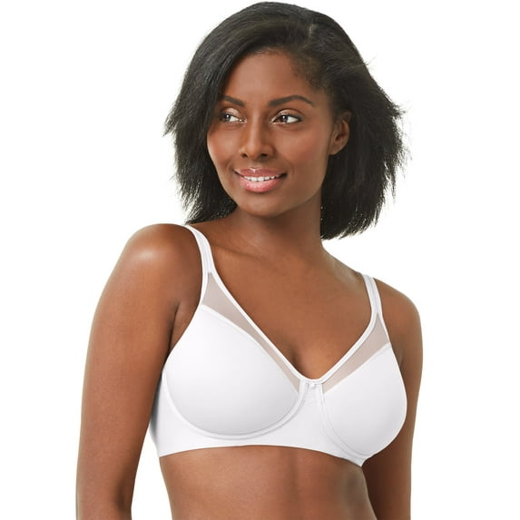 Bali One Smooth U® Ultra Light Wirefree Bra White 38D Women's