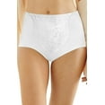 thumbnail image 1 of Women's Bali X372 Lace Tummy Panel Shaping Brief Panty - 2 Pack (White/White M), 1 of 2
