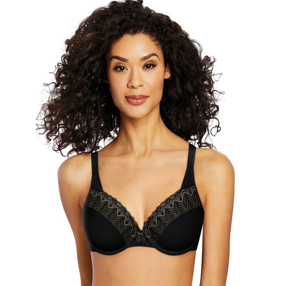 Bali Passion For Comfort Smoothing & Light Lift Underwire Bra Black Lace 44C Women's