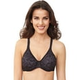 thumbnail image 1 of Bali Passion for Comfort® Back Smoothing Underwire Bra Black/Excalibur Lace 42C Women's, 1 of 2