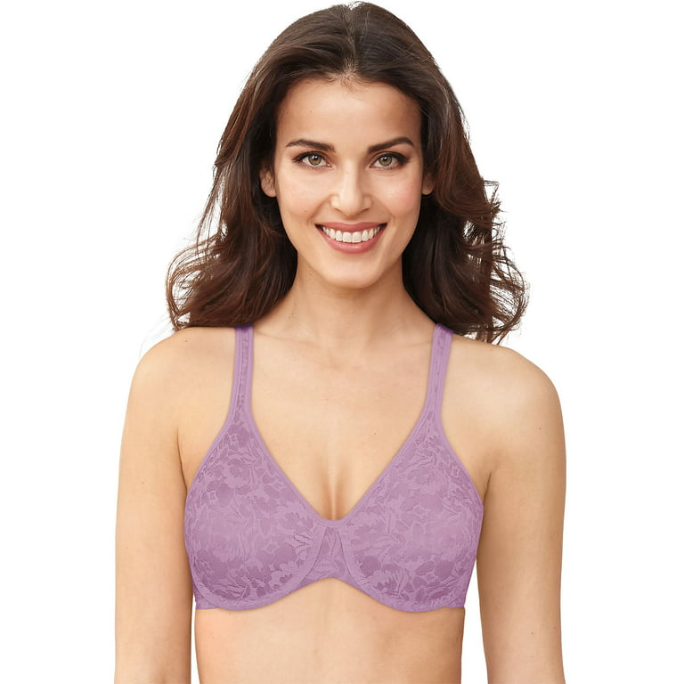 Bali Passion for Comfort® Back Smoothing Underwire Bra Greenhouse Lavender Lace  38DD Women's 