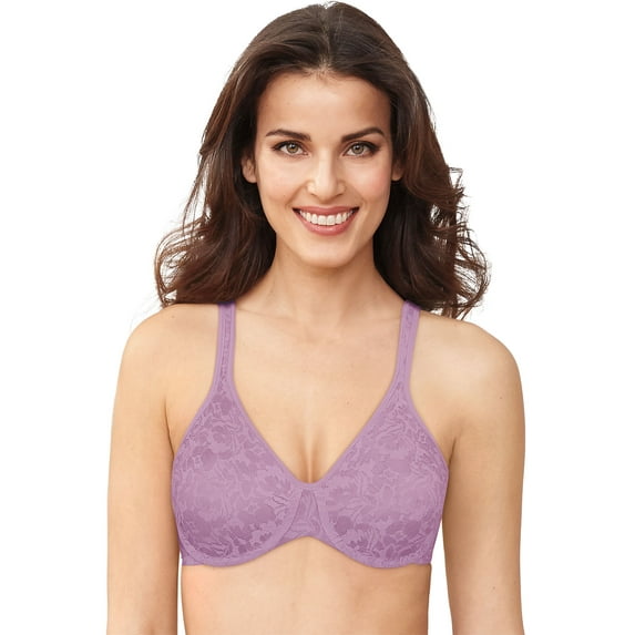 Bali Passion for Comfort® Back Smoothing Underwire Bra Greenhouse Lavender Lace 40C Women's