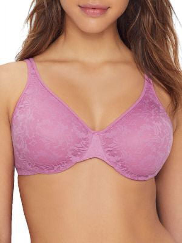 Bali Passion for Comfort® Back Smoothing Underwire Bra Greenhouse Lavender Lace  38DD Women's 