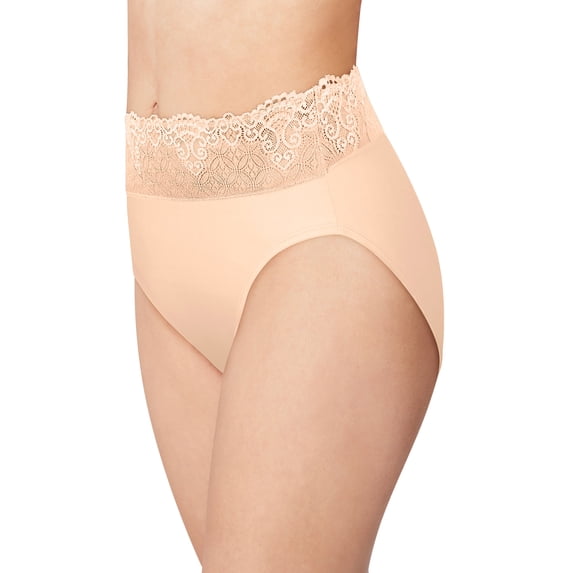 Bali Passion for Comfort Hi-Cut Panty Sandshell Lace 6 Women's