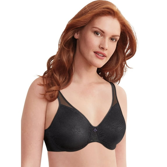 Bali Passion for Comfort® Minimizer Underwire Bra Black Lace 32DDD Women's