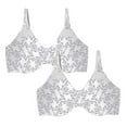 thumbnail image 1 of Bali Passion for Comfort Seamless Minimizer Underwire Bra (Pack of 2) 2 Silver Lace, 1 of 1