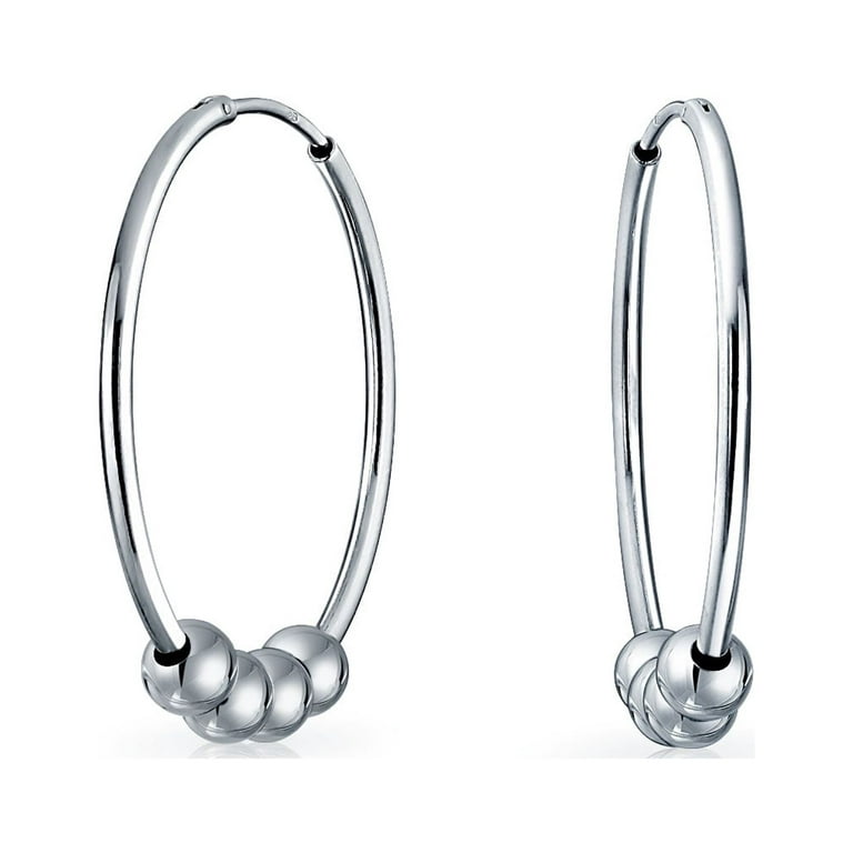 Sterling Silver Endless Hoop Earrings