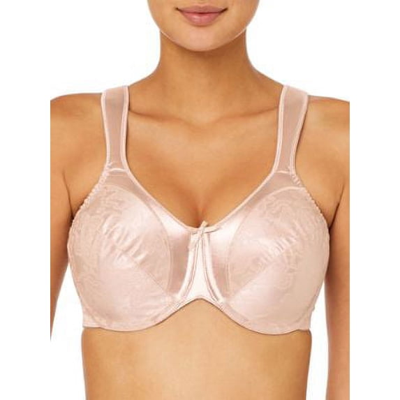 Women's Bali 3562 Satin Tracings Minimizer Underwire Bra (Rosewood 38G)