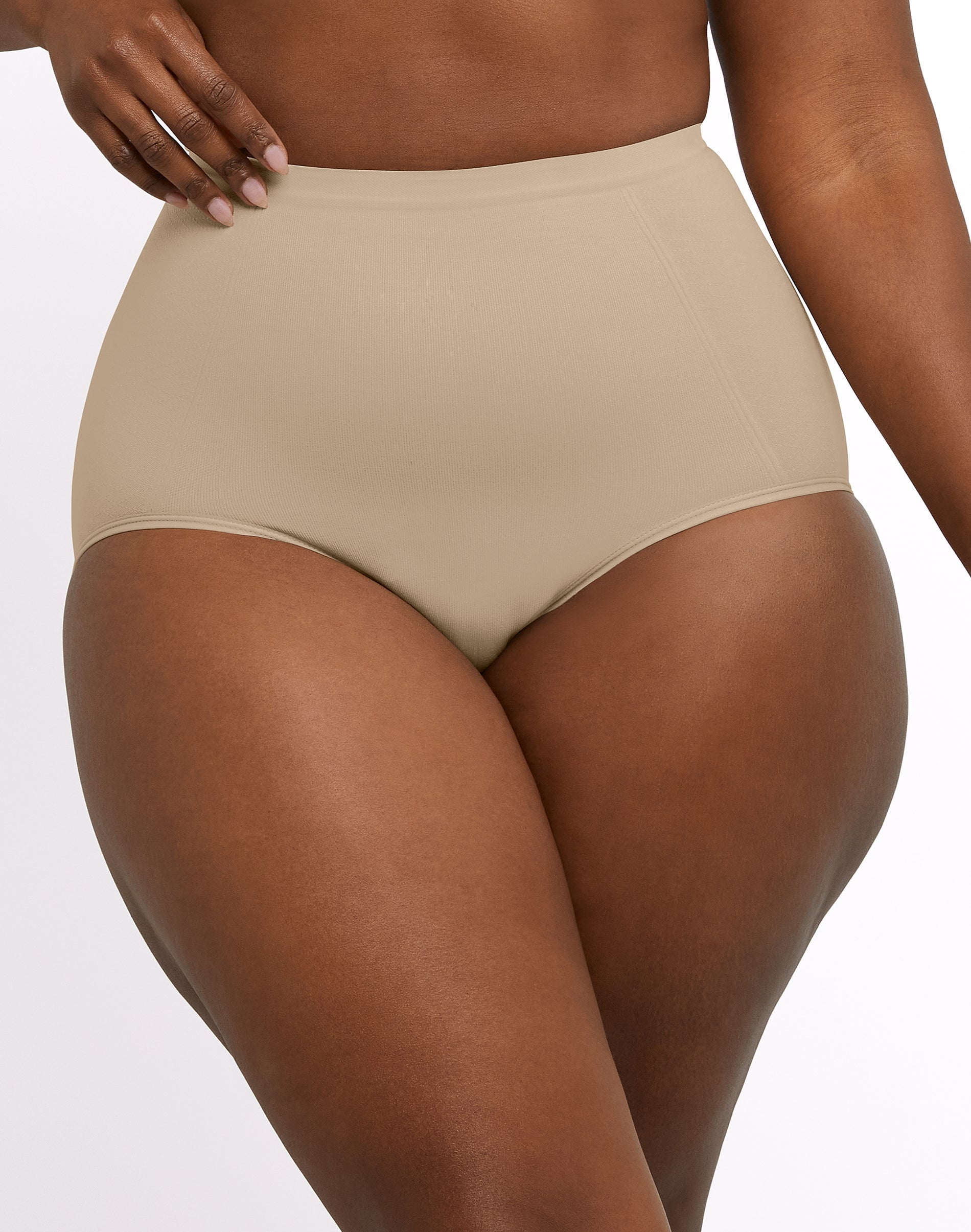 Bali Seamless Extra Firm Control Brief 2-Pack Nude 3XL Women's