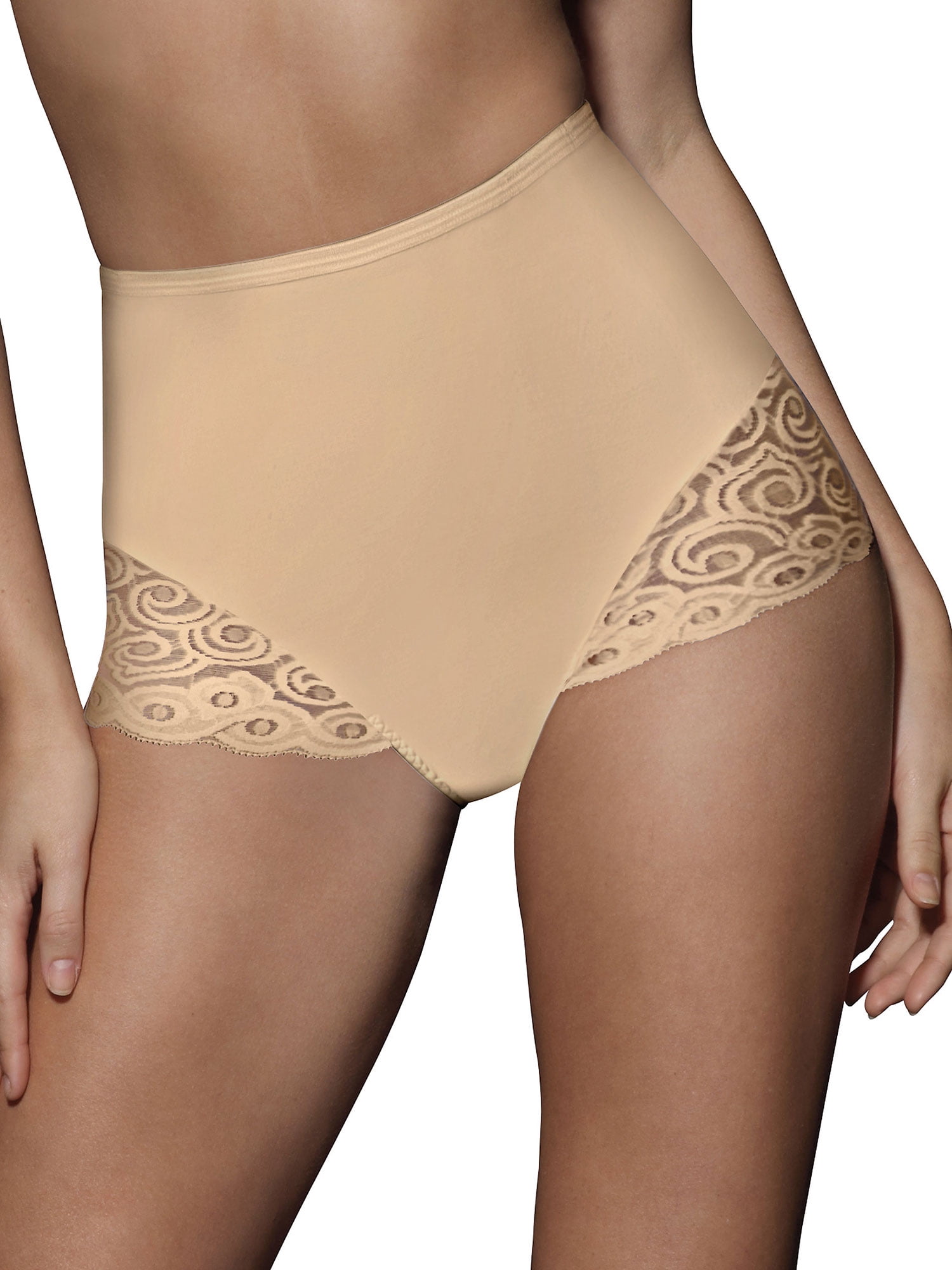 Bali Shaping Brief with Lace, 2-Pack Nude M Women's 