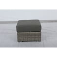 thumbnail image 1 of Bali Silver/Gray Two-Tone Wicker Ottoman in Charcoal Gray Cushion, 1 of 2