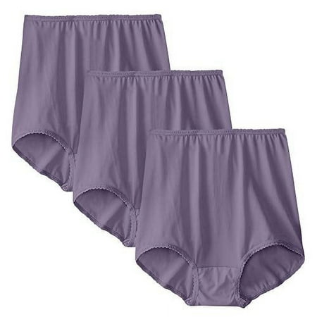 Bali Skimp Skamp Women`s Brief Panty - Best-Seller, 7, Purple Shade (Pack of 3) 3 Purple Shade