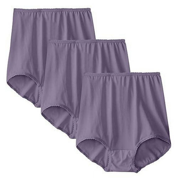 Bali Skimp Skamp Women`s Brief Panty - Best-Seller, 7, Purple Shade (Pack of 3) 3 Purple Shade