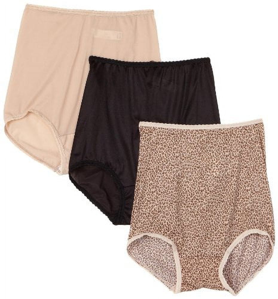 Bali Skimp Skamp Women`s Brief Panty - Best-Seller! (Pack of 3) (1 Black /  1 Sexy Animal Print / 1 Nude) - Walmart.com