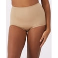 thumbnail image 1 of Bali 2-Pack Firm Control Tummy Panel Shaping Brief Panty X710 Color: Nude Size: SMALL, 1 of 6