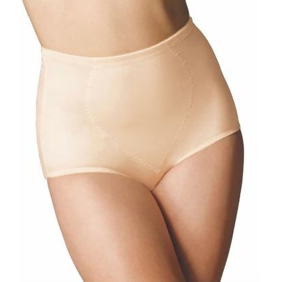 Women's Bali X710 Jacquard Tummy Panel Shaping Brief Panty - 2 Pack (Two Light Beige XL)
