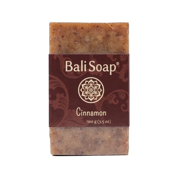 Bali Soap Cinnamon Bar, Exfoliating Vegan Bath and Body Cleanser, 3.5 oz (3 Pack)