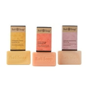 Bali Soap handmade cinnamon bar soap, exfoliating cleanser for face and body, 3 Pc, 3.5 oz each