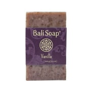 Bali Soap Vanilla Natural Bar Soap for Men & Women, Exfoliating Vegan Face & Body Soap, Handmade Gift Set, 3 Count, 3.5 oz Each